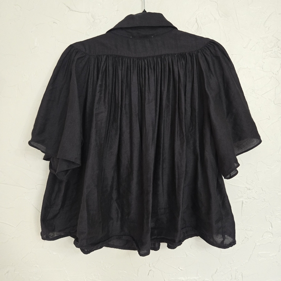 Tuckernuck Pomander Place Flowy Black Clemens Top, L - Picture 7 of 12